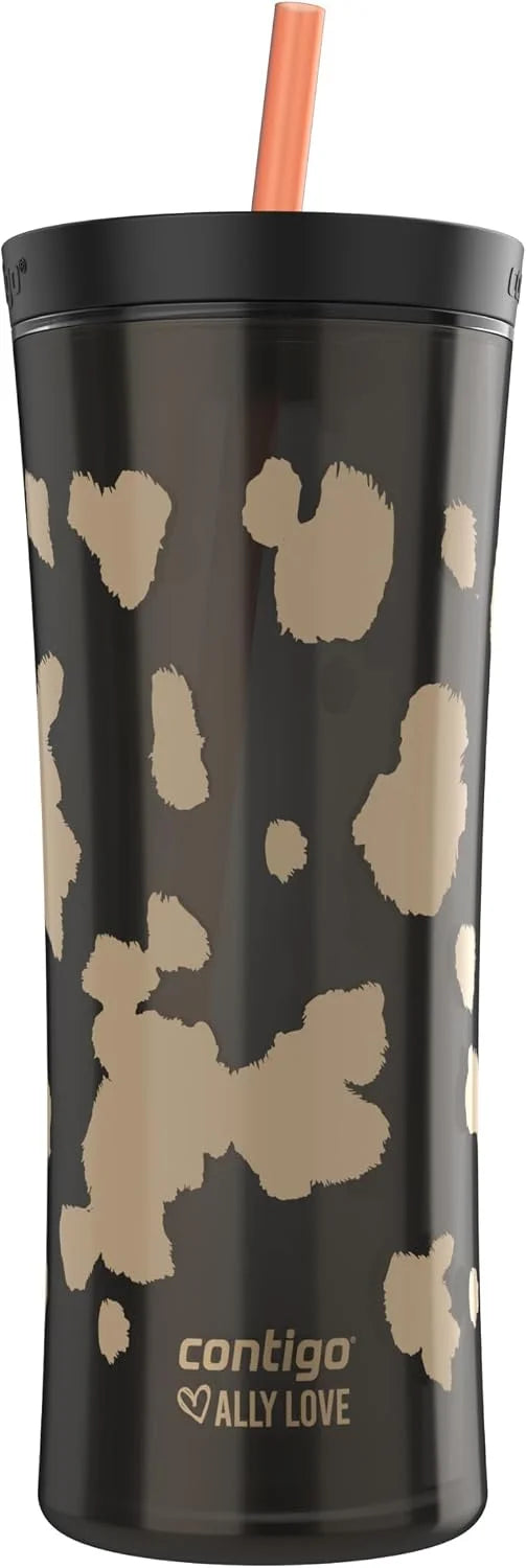 Contigo x Ally Love Shake & Go Tumbler, Autoclose Lid, Leak Proof, 20oz, Licorice