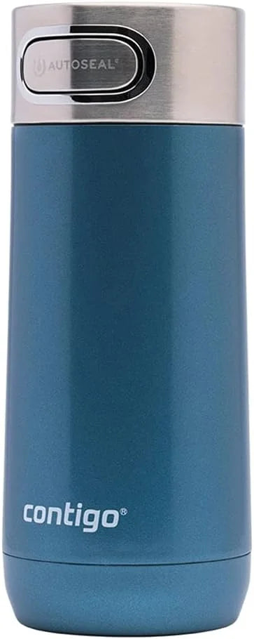 Contigo Luxe Autoseal 360 ml Stainless Steel Thermal Mug, Vacuum Flask, Leakproof Tumbler, Dishwasher Safe, Coffee Mug with BPA Free Easy-Clean Lid, Cornflower