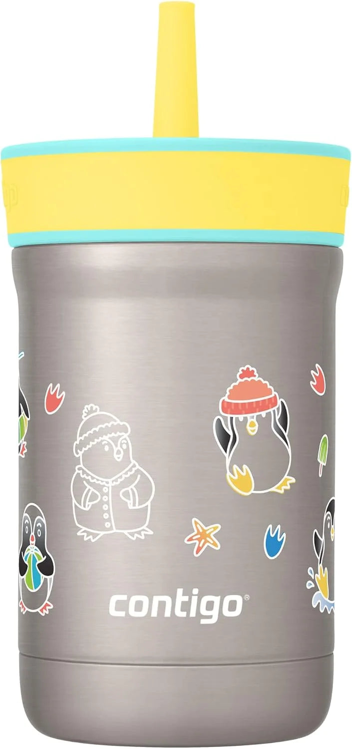 Contigo Leighton Insulated Straw Tumbler, 12 oz, Spacecraft/Juniper Lid