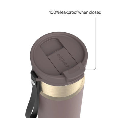 Contigo DualSip 24 oz Stainless Steel Vacuum-Insulated Water Bottle with Carry Strap & 2-in-1 Leakproof Lid (Straw or Spout), BPA-Free & Lead-Free, Dishwasher Safe