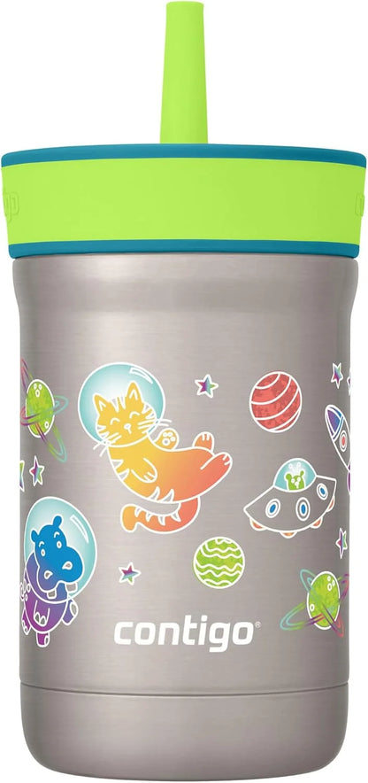 Contigo Leighton Insulated Straw Tumbler, 12 oz, Spacecraft/Juniper Lid
