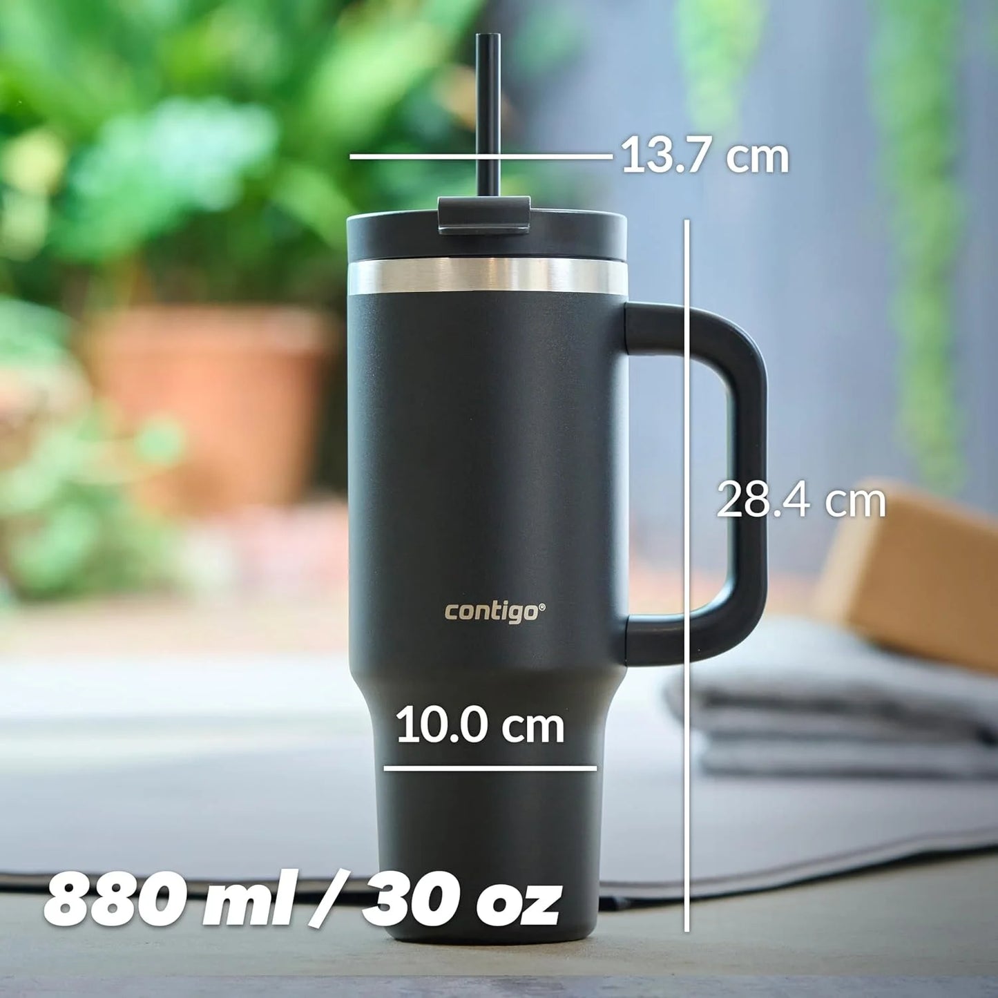 Contigo Streeterville 40oz Tumbler, Stainless Steel Vacuum Insulated, Leak-Proof, Cold for 29 Hours, Salt