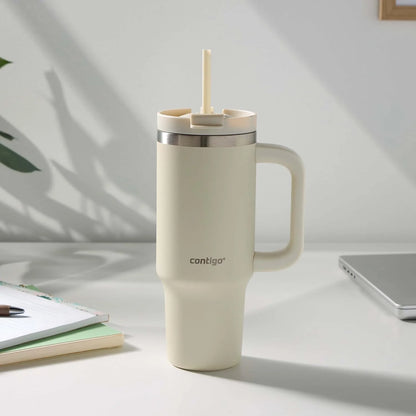 Contigo Streeterville 30oz Tumbler, Stainless Steel Vacuum Insulated, Leak-Proof, Cold for 29 Hours, Fits in cupholders, Cucumber